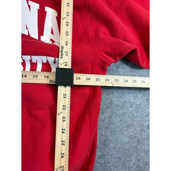 Vintage 90s Champion Reverse Weave Indiana University Sweatshirt Men XL Red NCAA - Picture 2 of 5